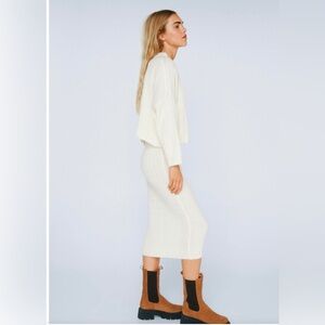 Soft Knit Sweater and Midi Skirt Set